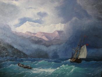 Stormy Sea (copy from the painting by Aivazovsky I.K.). Rogov Vitaly