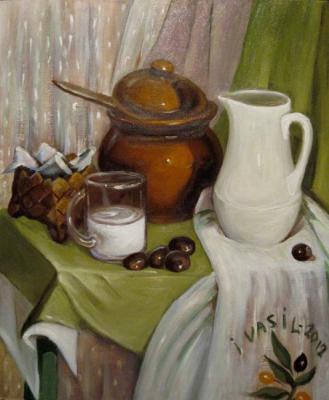 A mug of milk. Vasil (Smirnova) Irina