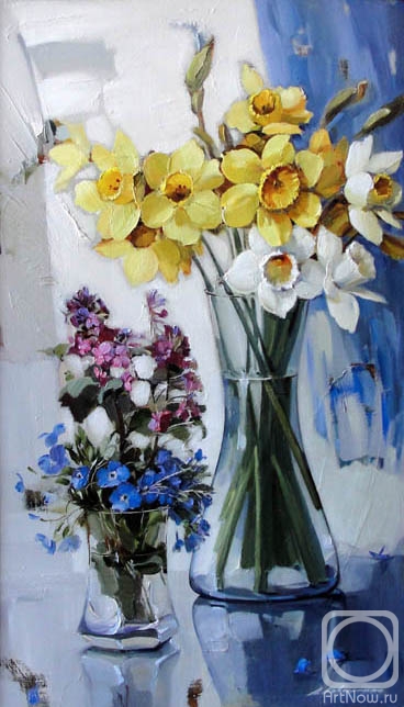 Kovalenko Lina. Flowers on a window sill