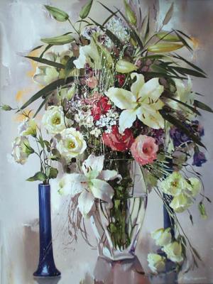 Flowers in vases. Kovalenko Lina