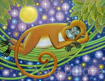 Sleeping Monkey (). Belova Asya