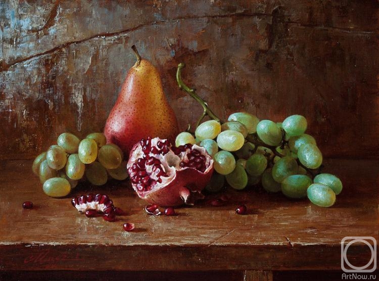 Mazur Nikolay. Pear, grapes and pomegranate