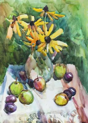Fruits and camomiles. Zhukova Juliya