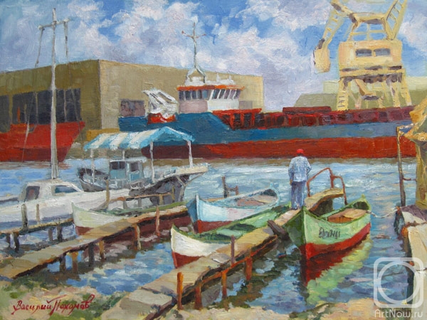 Pohomov Vasilii. Fishing boats. Port of Varna