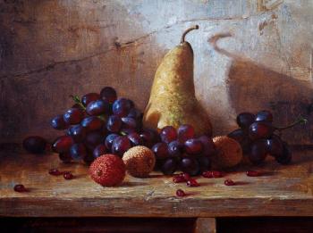Pear, grapes and litchi chinensis. Mazur Nikolay