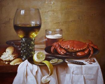 Breakfast with crab (Peter Claesz). Mazur Nikolay
