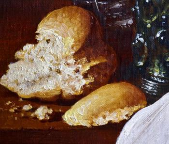 Breakfast with crab (fragment) (Peter Claesz). Mazur Nikolay