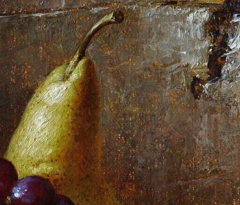 Pear, grapes and pomegranate (fragment)