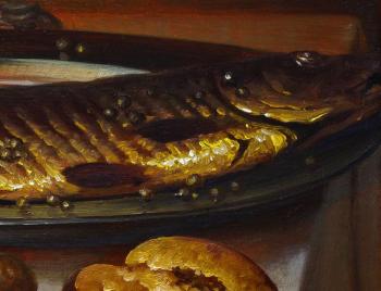 Still Life with Fish (fragment) (Peter Claesz). Mazur Nikolay