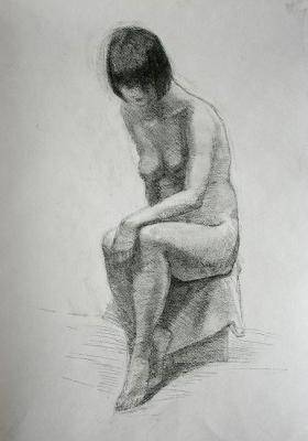 Sitting naked. Shebarshina Svetlana