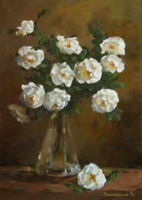 White roses. Zerrt Vadim
