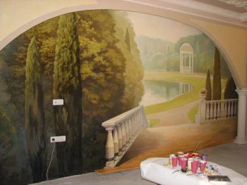Wall painting, English park ( ). Bortsov Sergey