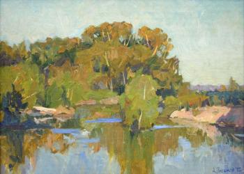 Evening light. river Barish