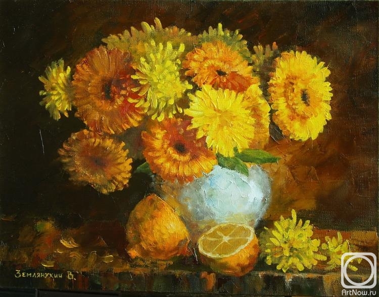Zerrt Vadim. Yellow bouquet with oranges
