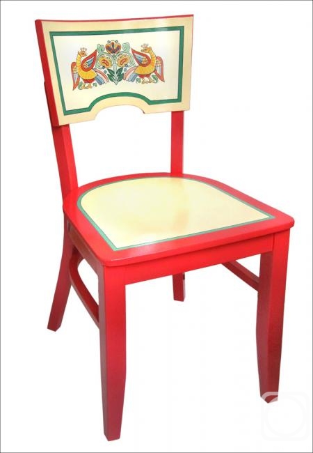 Ivanova Ekaterina. Painted chairs (chair 3)