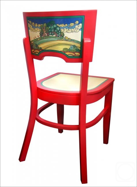 Ivanova Ekaterina. Painted chairs (chair 1)
