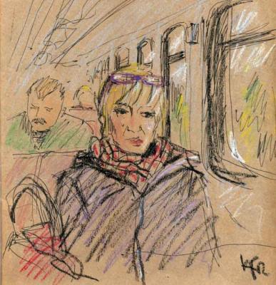 October 23. In the train. Karaceva Galina