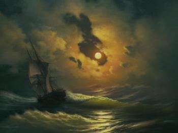 Storm. I.K.Aivazovsky (copy). Koval Vladimir
