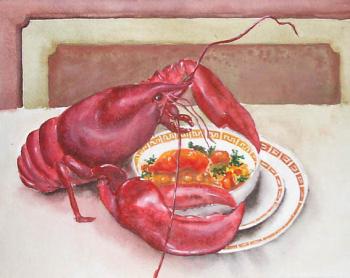 Still life with crayfish. Bystrova Anastasia