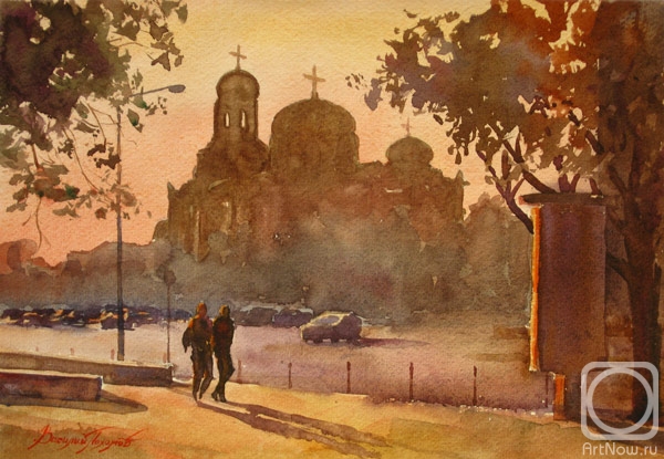 Pohomov Vasilii. Sunset in the city