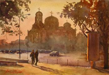 Sunset in the city. Pohomov Vasilii