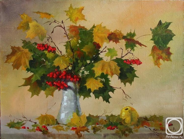 Zerrt Vadim. Autumn maple with a mountain ash