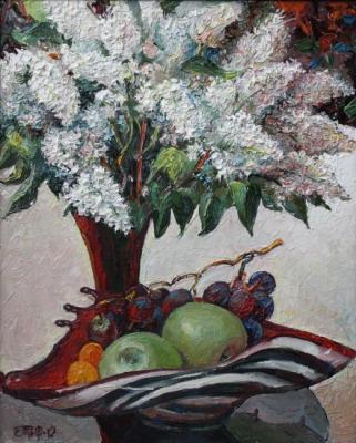 Still life with white lilacs. Trofimov Evgeniy
