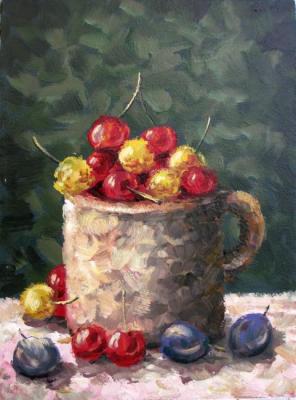 Mug with cherries. Sizonenko Iouri