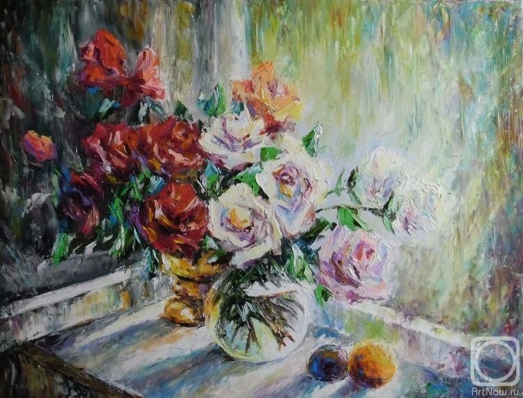 Kruglova Svetlana. White and red roses