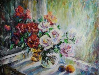 White and red roses. Kruglova Svetlana