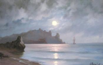 Moon over the sea. Luzgin Andrey