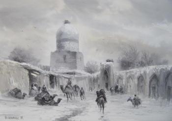 Caravanserai in Bukhara (Aquarell). Mukhamedov Ulugbek