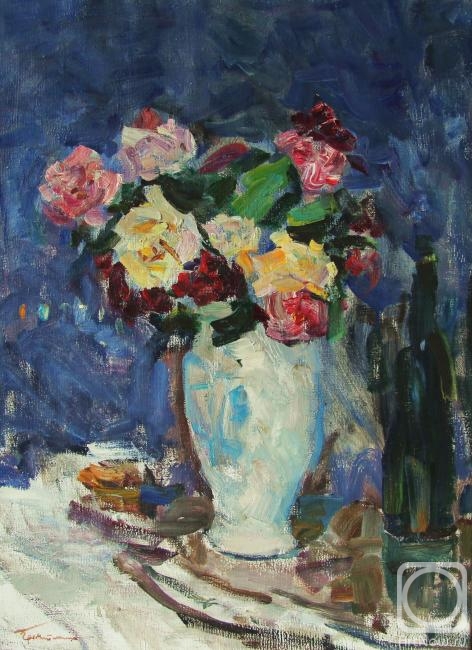 Gremitskikh Vladimir. Roses in a white vase