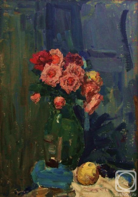 Gremitskikh Vladimir. Roses. Evening still life