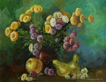 Bouquet of flowers with fruits. Zerrt Vadim