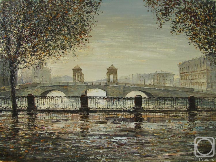 Mif Robert. On the river Fontanka. Cloudy day