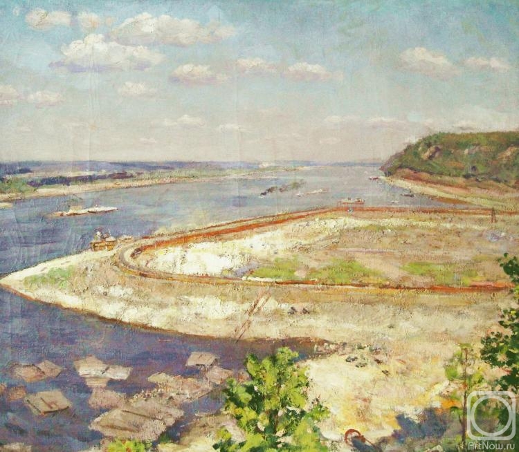 Gremitskikh Vladimir. Panorama of the construction of the Kuibyshev HPP