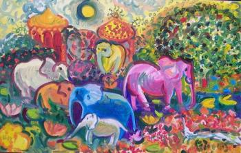Merry Elephants. Manjulali Marina