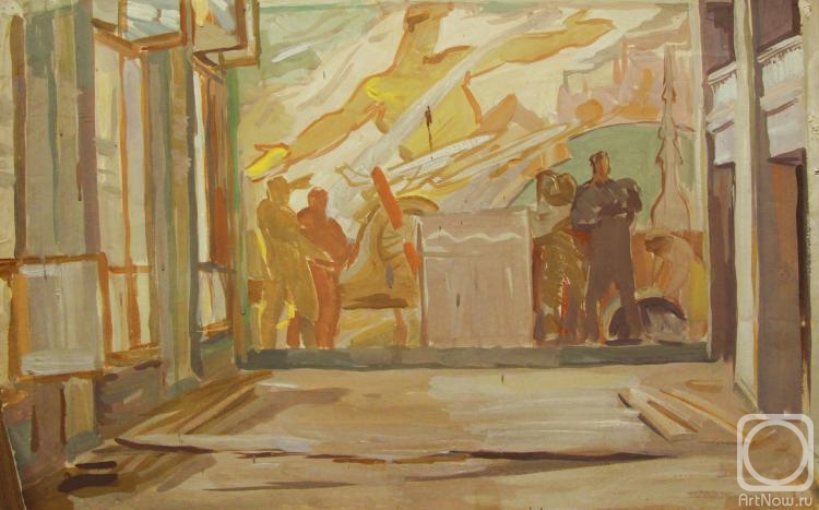 Tutevol Klavdia. Sketch of the panel for the Kirov Palace of Culture in Kuibyshev