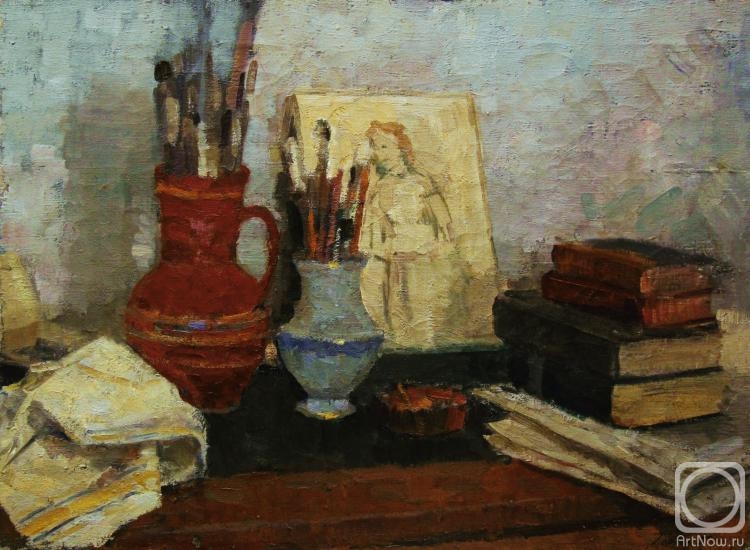 Gordon Gregory. Still life with books