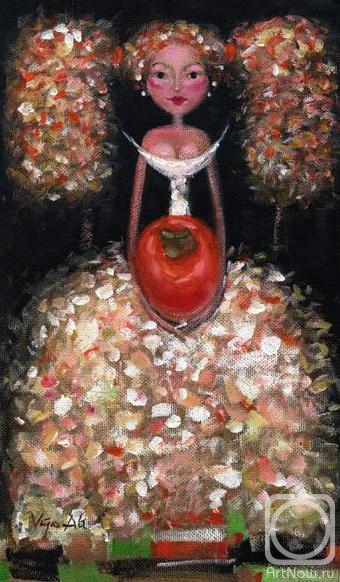 Девушка с хурмой» картина Алиева Вугара (картон, акрил) — купить на  ArtNow.ru