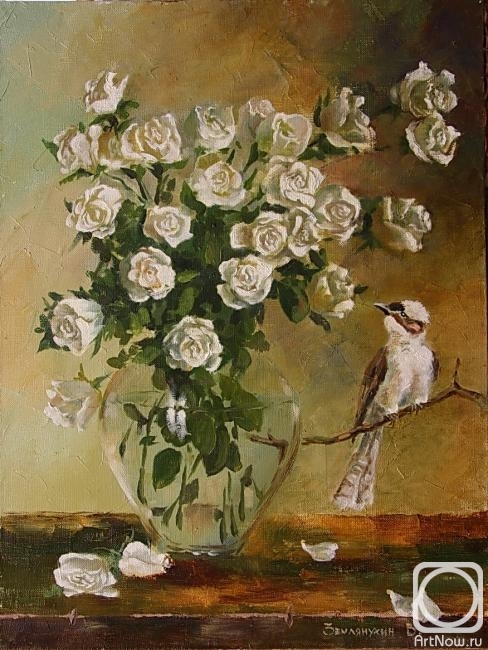 Zerrt Vadim. Roses with a bird