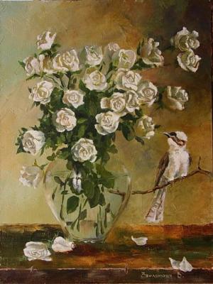 Roses with a bird