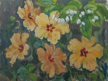 Painting Yellow Flowers. Dobrovolskaya Gayane