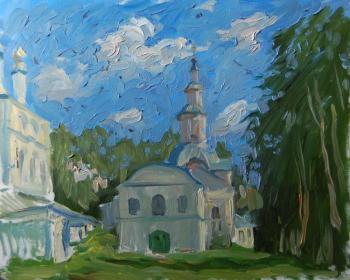 Painting Veliky Ustiugh, Windly Day of Summer. Dobrovolskaya Gayane