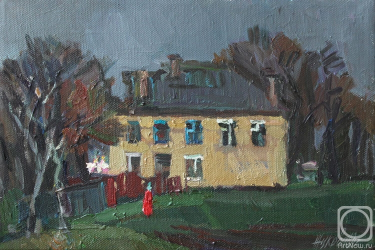 Zhukova Juliya. Old house with colored windows