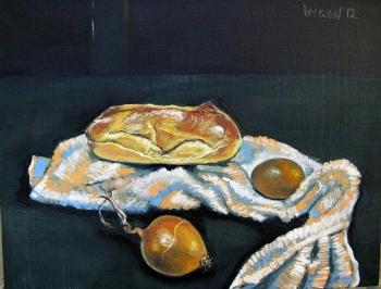 Картина «Хлеб, яйцо и луковица»