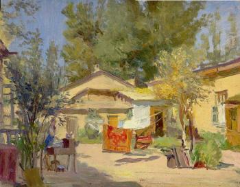 " An old courtyard in the street the second grape ". Petrov Vladimir