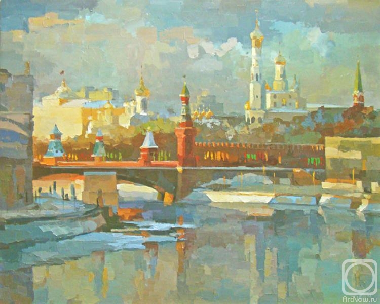 Chizhova Viktoria. Moscow. View of the Kremlin from Ustyinsky Bridge