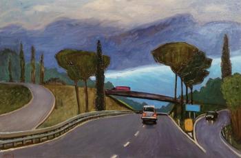 Twilight on the route to Livorno. Monakhov Ruben